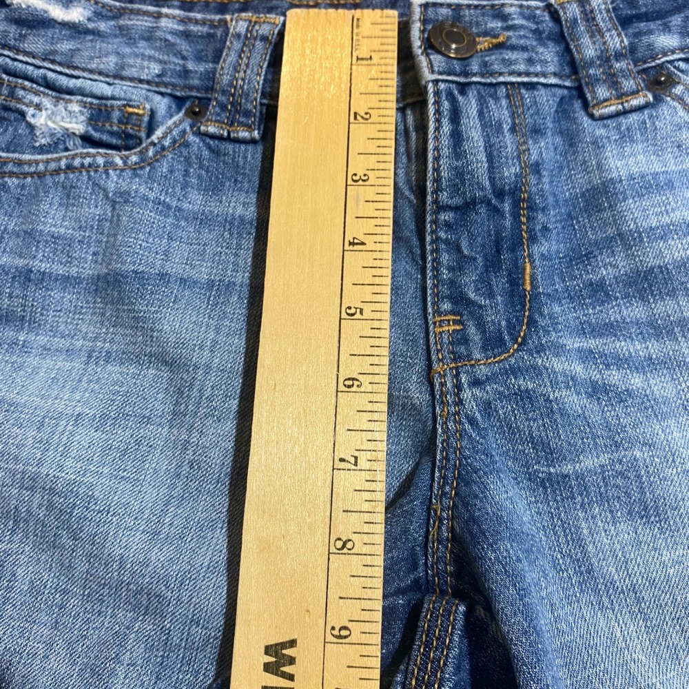 Y2K Gap 1969 Womens Blue Denim Shorts Size 6 28 Medium Wash Distressed Mid Rise - Picture 6 of 8